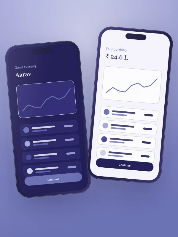 Native and cross-platform app screens