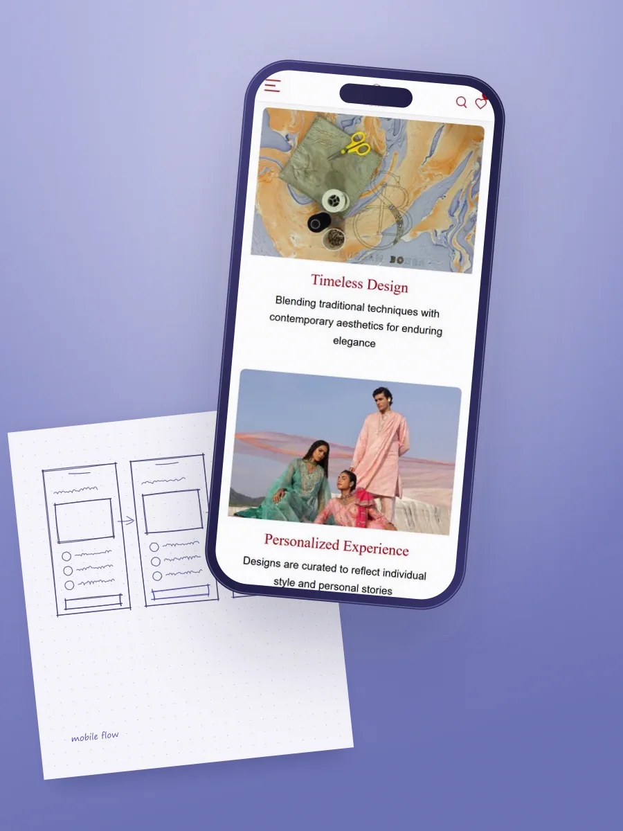 Label Shubham Bohra philosophy section on mobile