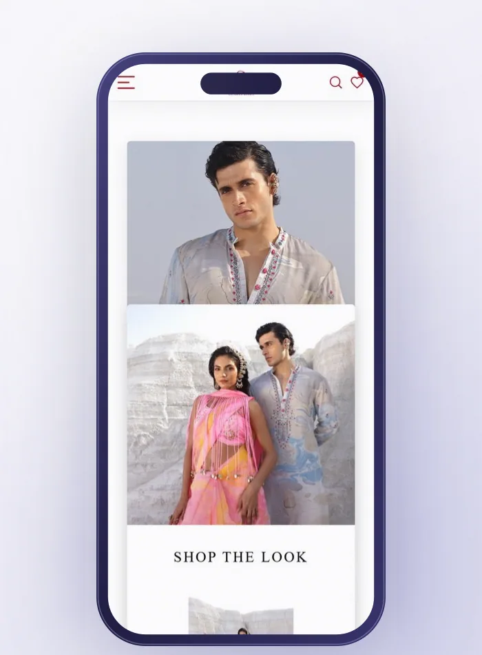 Label Shubham Bohra campaign imagery on mobile