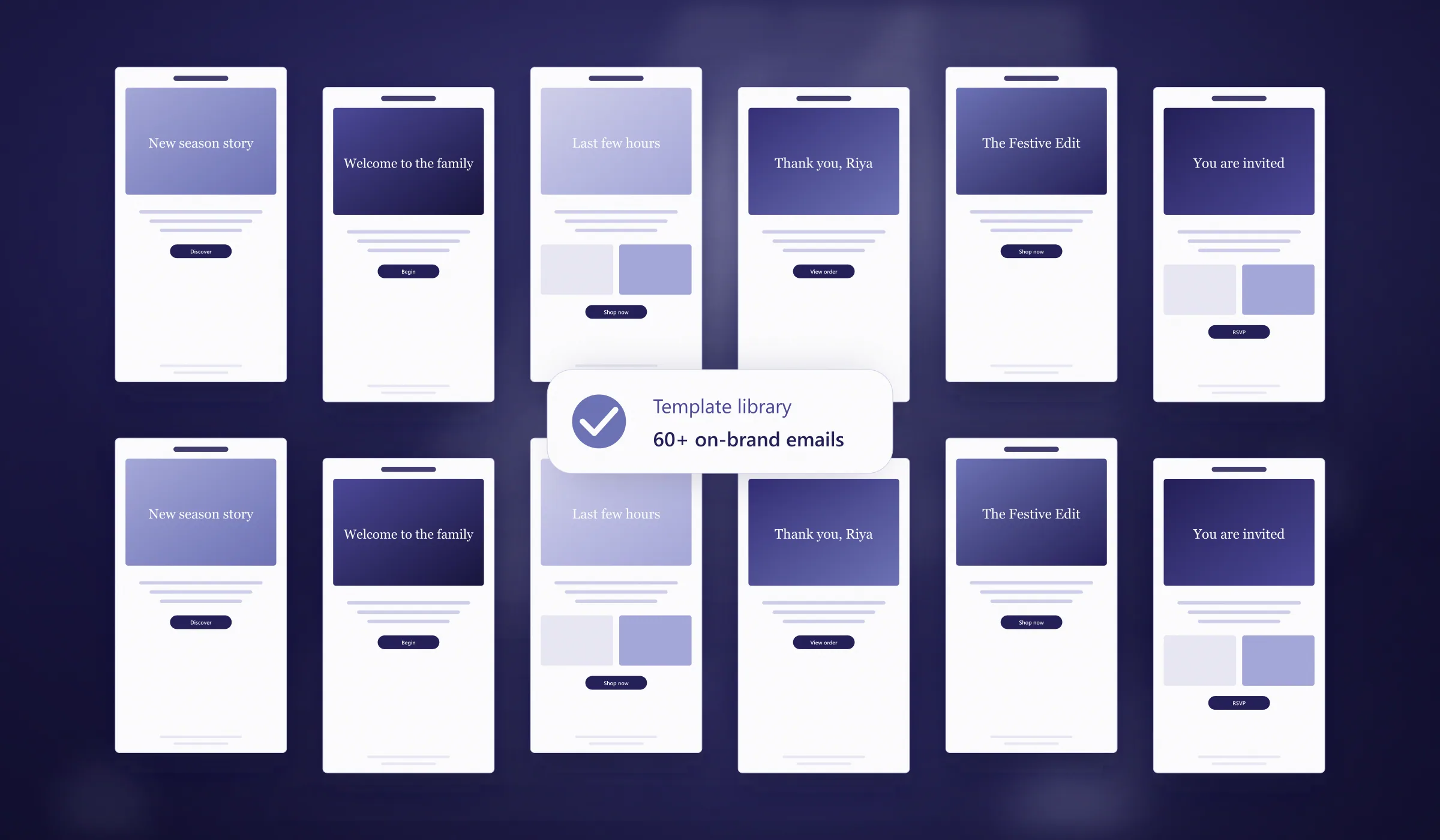 Library of email templates