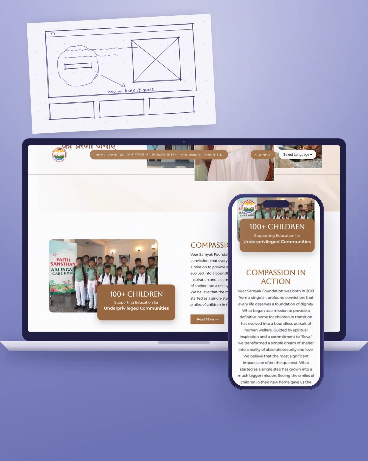 Luxury website designed and developed by Techobits on a laptop